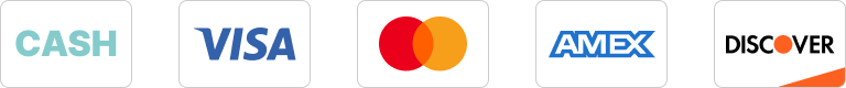 Payment Method cards, cash, visa, mastercard, discover, amex
