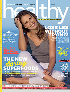 Beautiful woman on cover of Healthy Magazine with skincare tips from Flavio Refrigeri