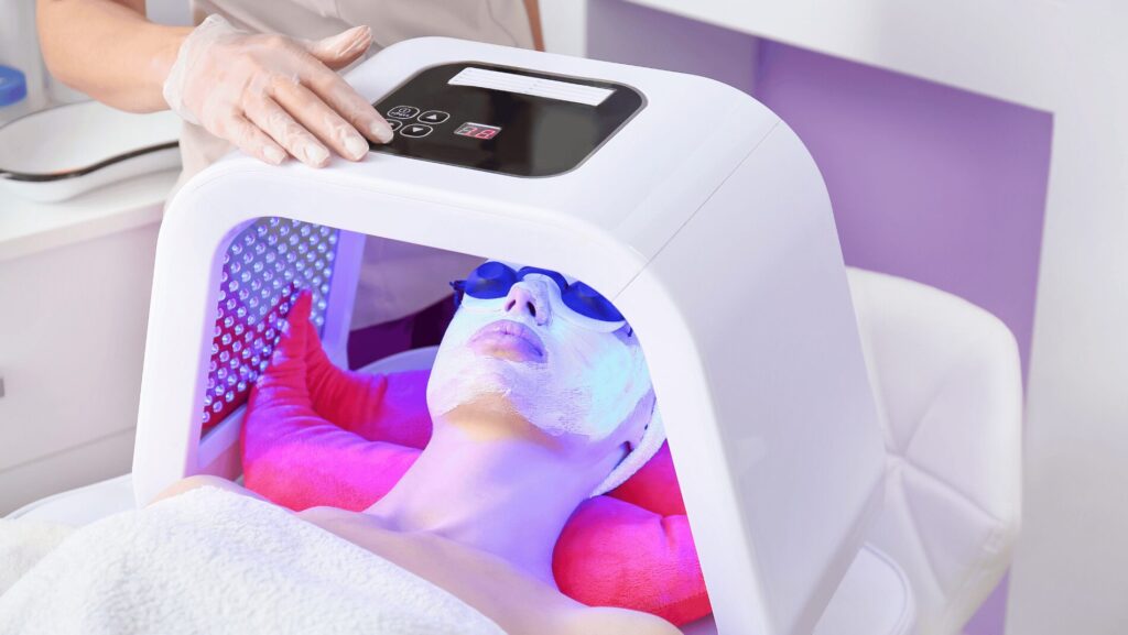 Woman Undergoing Procedure of Facial for Valentine's Day